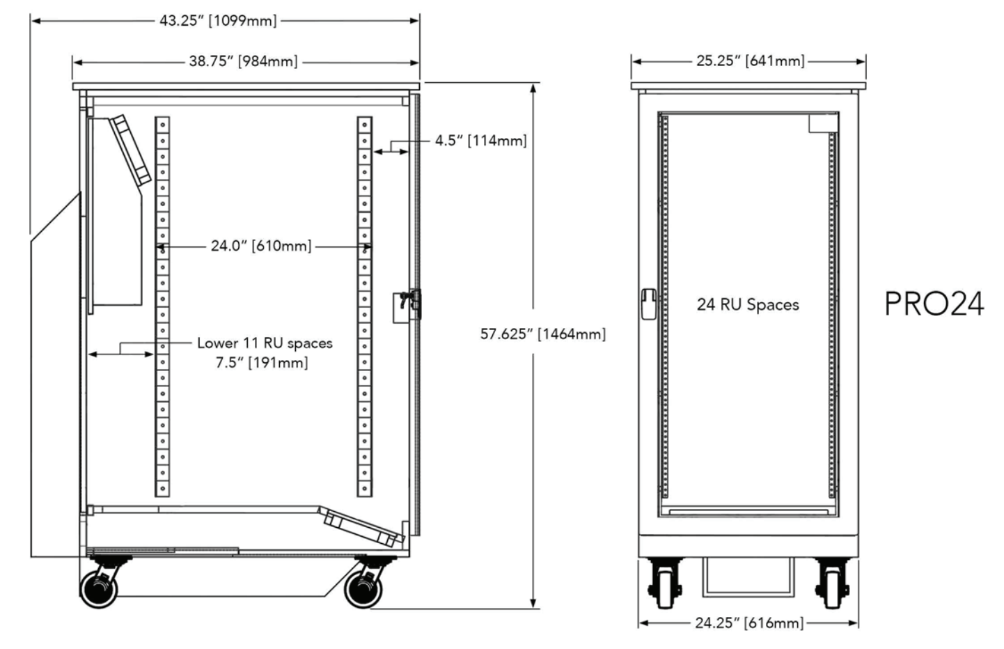 Argosy Consoles - IBP-24-B-T-BK-R