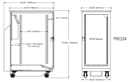 Argosy Consoles - IBP-24-B-T-BK-R